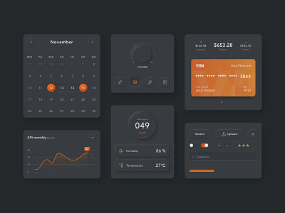 Neumorphism Dark Mode app design ui ux