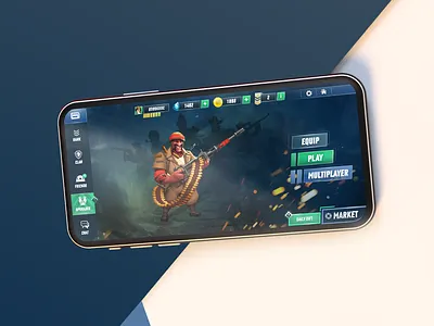 Mobile FPS Game - UI Design app design effect flat fps game gaming gun mobile mobile game multiplayer online game photoshop sketch ui ui design ui kit user interface ux war