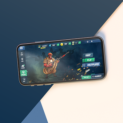 Mobile FPS Game - UI Design app design effect flat fps game gaming gun mobile mobile game multiplayer online game photoshop sketch ui ui design ui kit user interface ux war