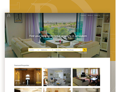 JR mainpage design hero banner hero image identity mainpage realty rental web web design website
