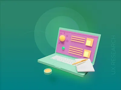 UX Research 3d ui illustration 3d ui illustration illustration