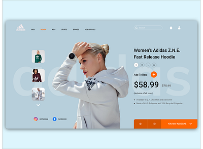 Adidas Landing Page branding design ui web