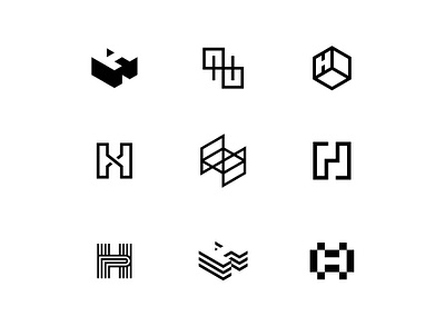 H Letter Icon Exploration architecture connect construction icon letter logo mark real estate room space symbol