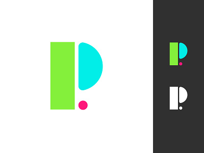 P. - Playful branding colors design letter logo logodesign monogram p