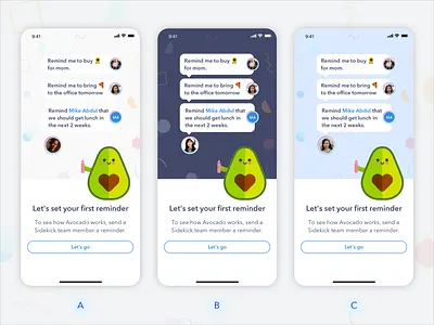 Option for onboarding screen design designer ui voice assistant voicemail