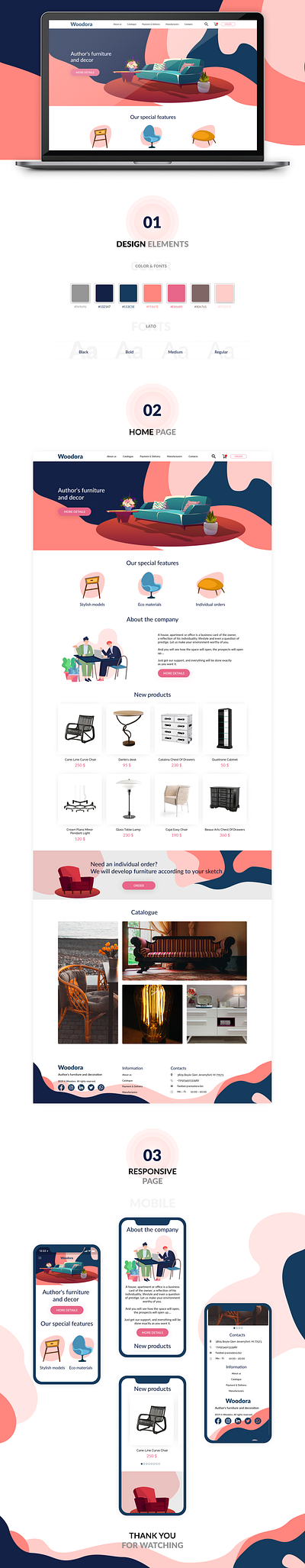 Design concept «Woodora» concept design concept figma illustrator shop ui ui design uidesign uiux web web design webdesign website website design