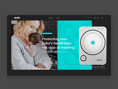 Baby Sanitizer Equipment Ecommerce Web Design Mockup design landin page product ui ux web webdesign