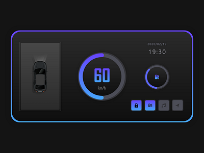 Daily UI #034 : Car Interface adobe xd daily ui dailyui034 dailyuichallenge design ui