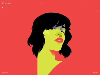 Practice abstract composition design girl girl illustration girl portrait illustration laconic lines minimal portrait portrait illustration poster woman woman illustration woman portrait