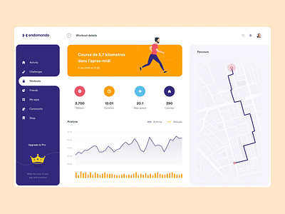 Endomondo - Homepage v2 after effects animation app dashboard experience fitness health interface map nike product design saas sport startup ui ux video