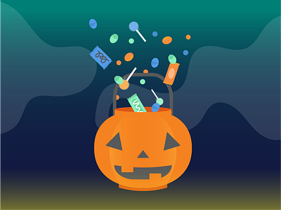 Halloween 4ever bucket candy candy bar dark gradient halloween jack o lantern jackolantern light pumpkin pumpkins scary spooky trick or treat trickortreat
