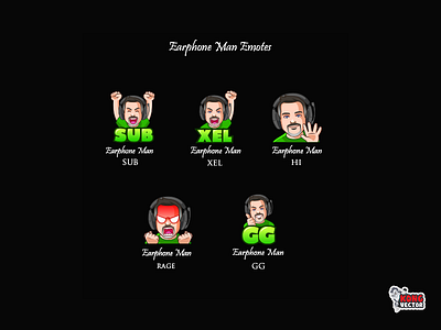 Earphone Man Twitch Emotes amazing awesome design cartoon creative idea customemote cute daily fun design emoji emote emoteart emotes fun fun funny graphicforstream happy look streamers twitch twitchemote twitchemotes