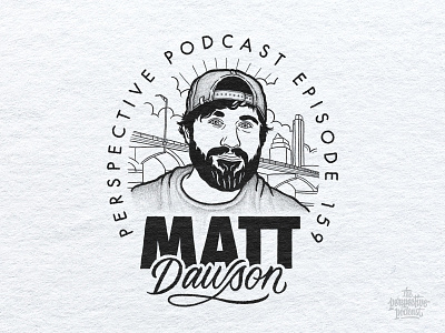 Matt Dawson of Crop Conference Portrait Illustration Podcast Art art design hand lettering handdrawn illustration lettering podcast portrait portrait illustration procreate typography