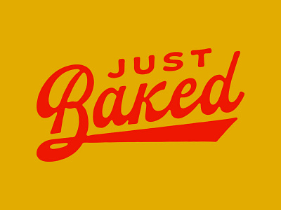 Just Baked illustration lettering script type vending machine