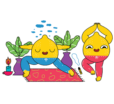 YOGA children illustration kids lemons mindfulness mindfulness for kids yoga