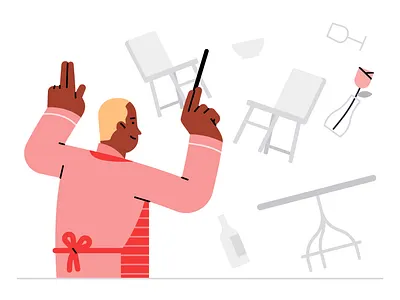 Kitchen Conductor art character conductor design girl illustration illustrator kitchen vector yelp