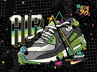 Nike / Air Max 90 – 30th Anniversary 90s airmax nike nike air max retro sneaker sneakerhead vector