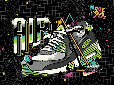 Nike / Air Max 90 – 30th Anniversary 90s airmax nike nike air max retro sneaker sneakerhead vector