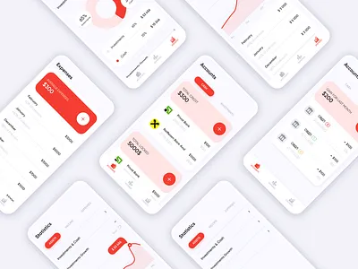 Finansial App UI app banking design finance mobile money organizer ui wallet white