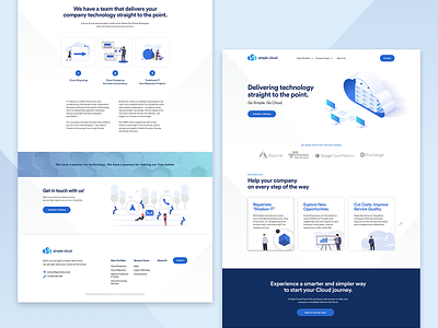 Tech Company Landing Page | Simple Cloud cloud computing landing page tech technology ui ux