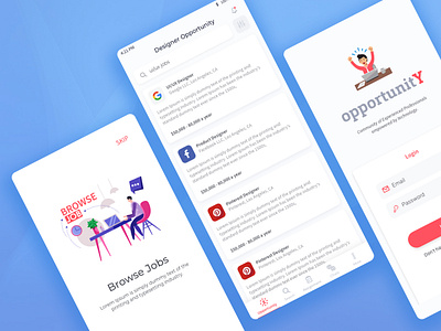 Opportunity UI Design design design app dribbble job opportunity ui ux