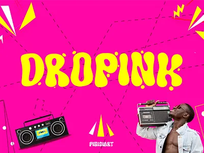 DROPINK branding children display font font gaming groovy movie music poster retro youtube