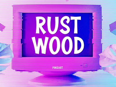 Rustwood branding display font font gaming groovy instagram movie poster retro vintage youtube