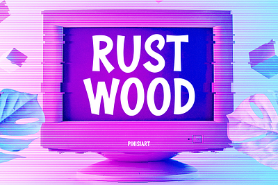 Rustwood branding display font font gaming groovy instagram movie poster retro vintage youtube