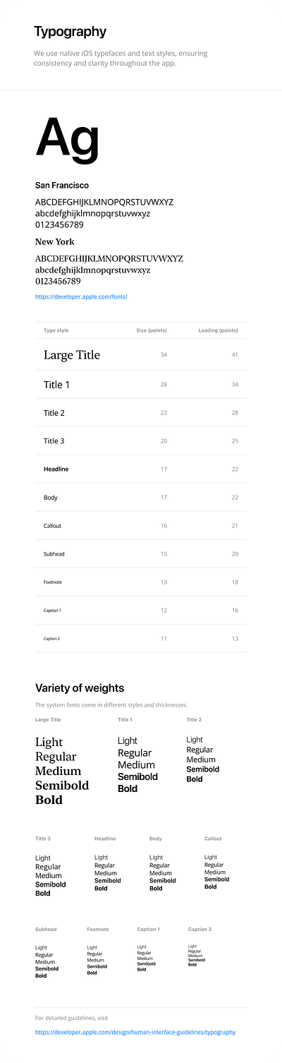 iOS Typography Guide – A Systematic Approach design ui ux