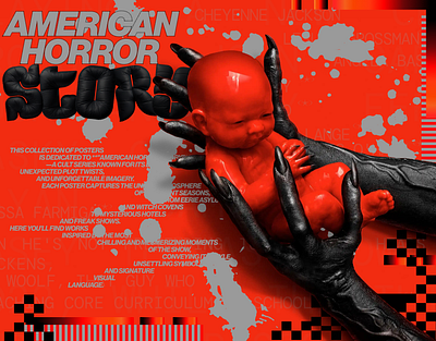 Poster collection|TV series|American Horror Story animation composition graphic design grids motion graphics ui ux