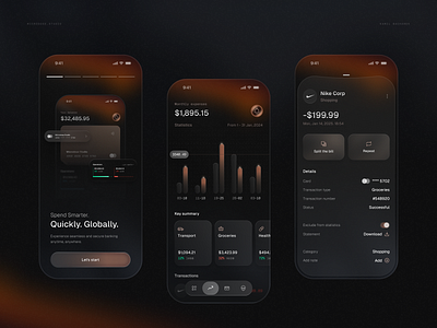 FinTech Experience - Further Exploration app bachanek balabce card chart crypto details expenses finance fintech kamil microdose mobile statistics stats