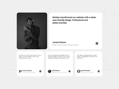 Testimonials concept design testimonial ui ux uxui webdesign