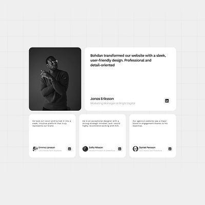 Testimonials concept design testimonial ui ux uxui webdesign