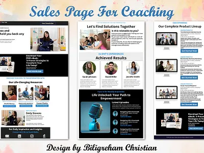 Coaching Sales Page Design biligrehamchristian branding coachingbusiness coachingmarketing coachingsuccess conversionoptimization graphic design landingpagedesign salespagedesign