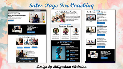 Coaching Sales Page Design biligrehamchristian branding coachingbusiness coachingmarketing coachingsuccess conversionoptimization graphic design landingpagedesign salespagedesign