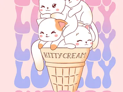 Kitttycream candies candy lover children cute animals cute anime cute cats cute girls cute illustrations cute kitty cute puppies ice cream illustration kitties kitty love lovely animals summer summer vibes sweet heart