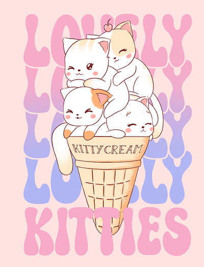 Kitttycream candies candy lover children cute animals cute anime cute cats cute girls cute illustrations cute kitty cute puppies ice cream illustration kitties kitty love lovely animals summer summer vibes sweet heart