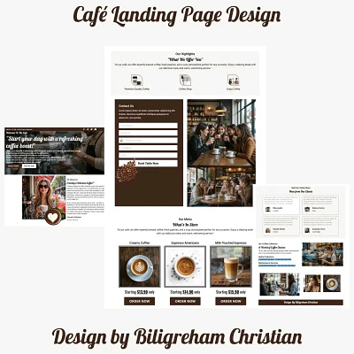 Cafe Landing Page Design biligrehamchristian boostyourcafe buildyourwebsite cafebranding cafemarketing cafesuccess cafewebsite digitalcafemarketing growyourbusiness onlineordering smallbusinessgrowth