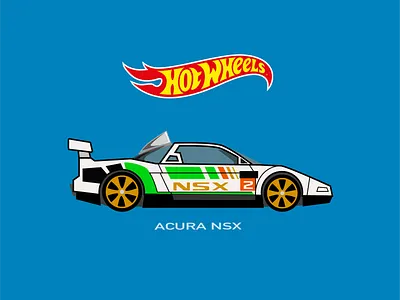 Hot Wheels Car acura nsx car illustration vector