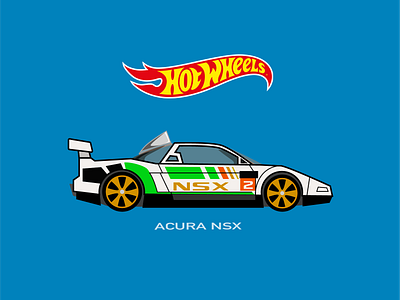 Hot Wheels Car acura nsx car illustration vector