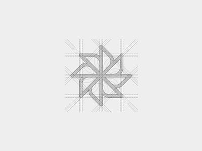 Flower Mark Exploration concept construction construction logo design flower flower logo flower mark graphic design grid grid logo identity logo mark symbol vector