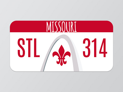 STL License Plate arch design dribble dribbleweeklywarmup illustration license plate missouri rebound st louis