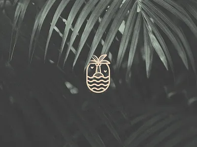 Project Calm brand brand identity calm logo logotype mark palm tree tropical