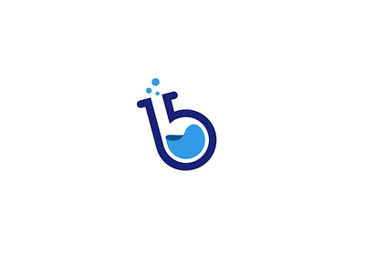 Blue Lab Company b letter biology brand branding bubble fun lab letter b lettermark liquid logo logo design logotype magic science