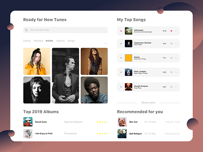 Daily UI #03 - Home Page dailyui dailyui003 landing pages landingpage music ui ui design ux design