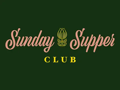 Sunday Supper Club logo branding design logo secret supperclub typography