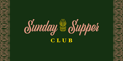 Sunday Supper Club logo branding design logo secret supperclub typography