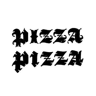 Pizza Pizza calligraphy customtype handlettering lettering logo logotype type typemate typography