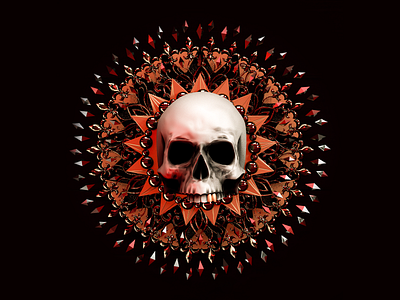 MANDALA SKULL 3d 3d art 3d artist 3d illustration 3d visual 3dillustration art design illustration mandala mandala art mgcollective octane octanerender otoy render skull art