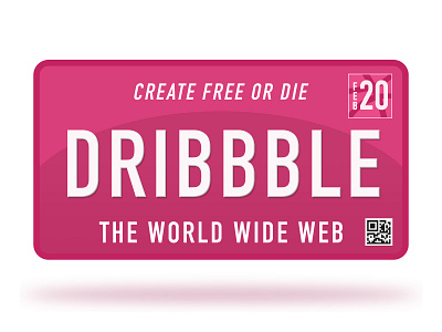 Weekly Warmup #24 branding car design dribbble dribbbleweeklywarmup flat design identity illustration license plate pink qr simple weekly challenge